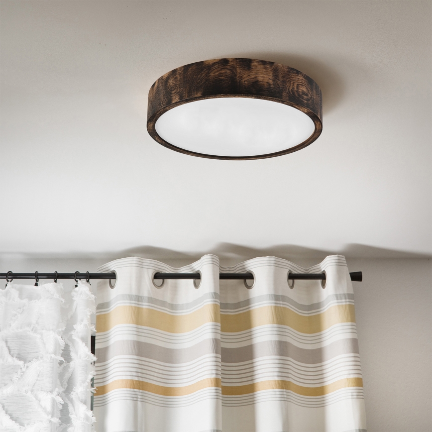 Brilagi - Loftlampe CARVALHO SMOKEY 2xE27/60W/230V i eg Ø 37,5 cm