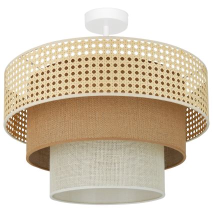 Brilagi - Loftlampe CEDAR LUNETA 1xE27/15W/230V diameter 45 cm beige/brun/cremefarvet