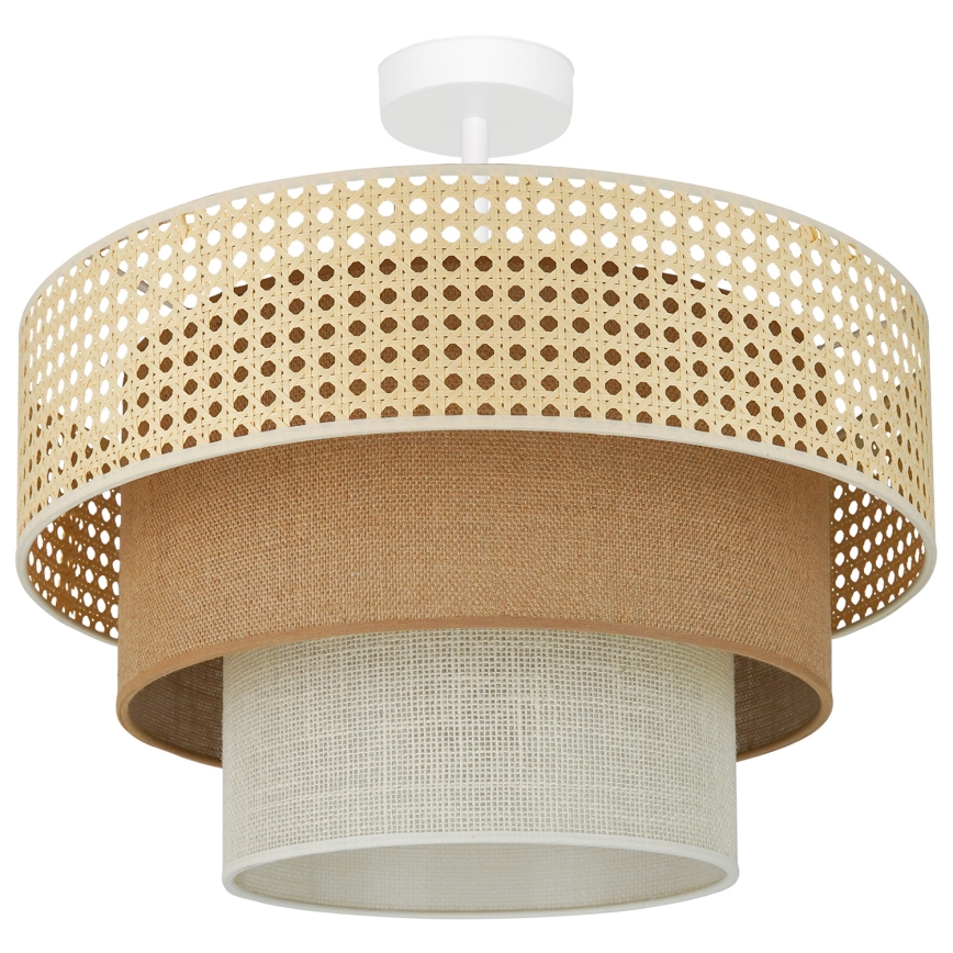 Brilagi - Loftlampe CEDAR LUNETA 1xE27/15W/230V diameter 45 cm beige/brun/cremefarvet