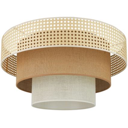 Brilagi - Loftlampe CEDAR LUNETA 1xE27/15W/230V diameter 45 cm beige/brun/cremefarvet
