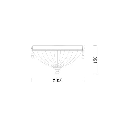 Brilagi - Loftlampe CLASSIC 2xE27/60W/230V messing