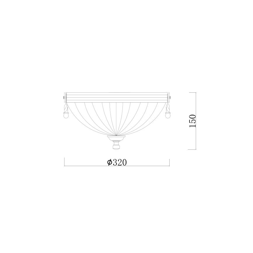 Brilagi - Loftlampe CLASSIC 2xE27/60W/230V messing