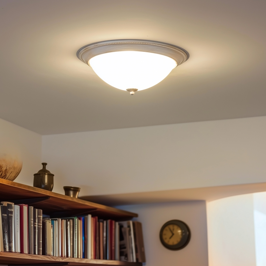 Brilagi - Loftlampe CLASSIC 3xE27/60W/230V cremefarvet/patina