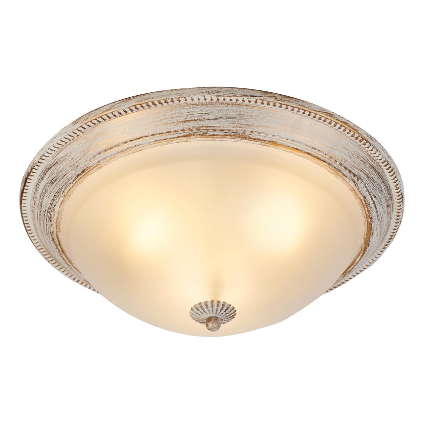 Brilagi - Loftlampe CLASSIC 3xE27/60W/230V cremefarvet/patina