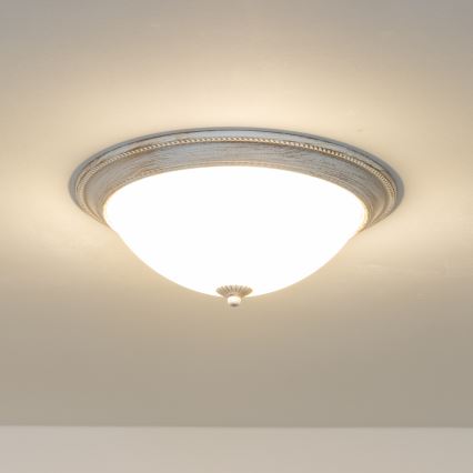 Brilagi - Loftlampe CLASSIC 3xE27/60W/230V cremefarvet/patina