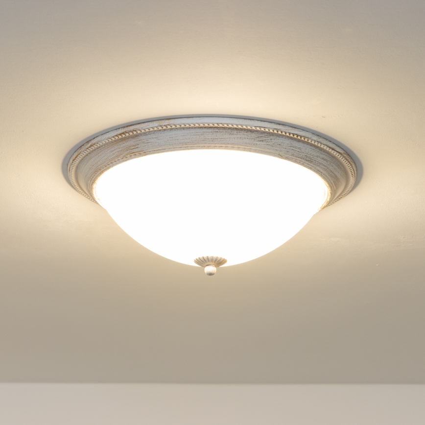Brilagi - Loftlampe CLASSIC 3xE27/60W/230V cremefarvet/patina