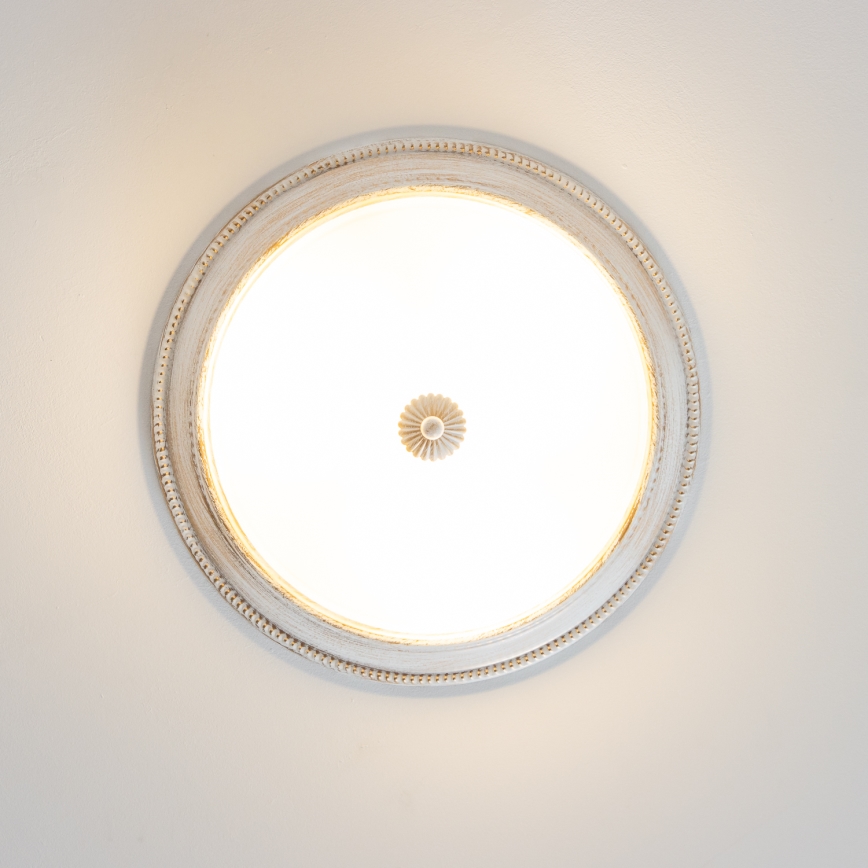 Brilagi - Loftlampe CLASSIC 3xE27/60W/230V cremefarvet/patina