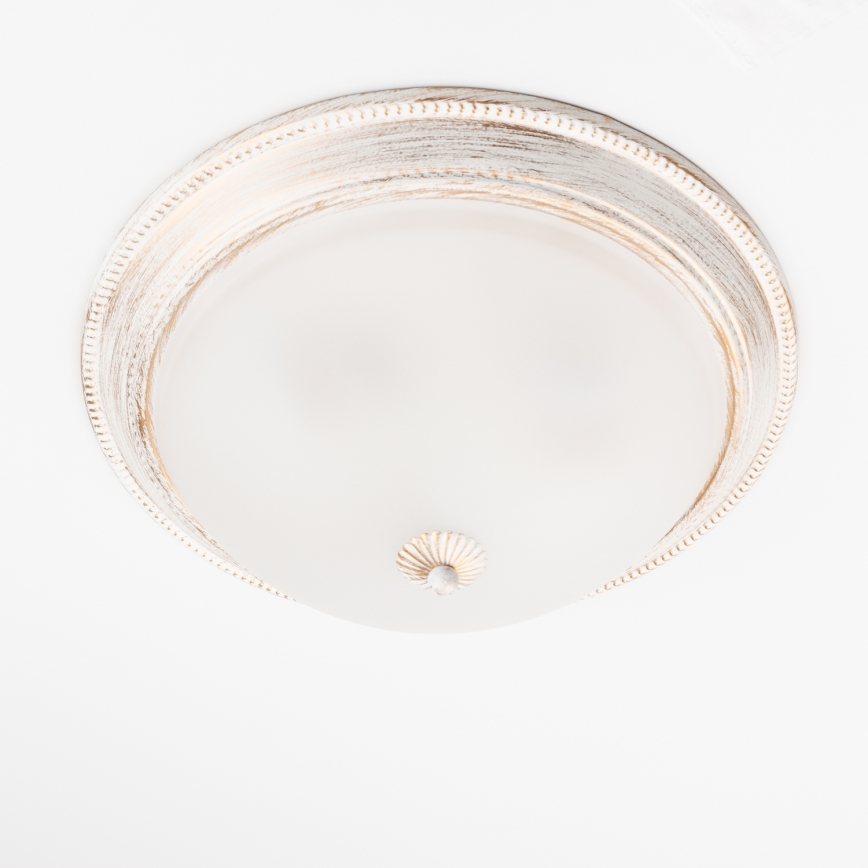 Brilagi - Loftlampe CLASSIC 3xE27/60W/230V cremefarvet/patina