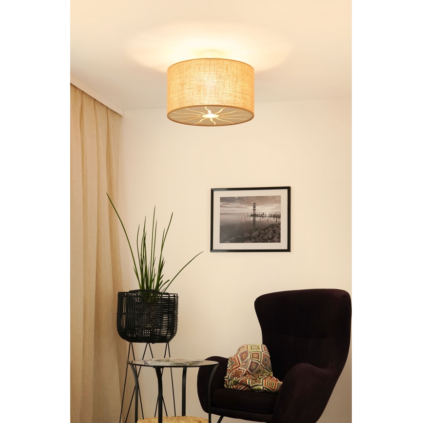 Brilagi - Loftlampe COUNTRY ROLLER 1xE27/15W/230V diameter 45 cm beige