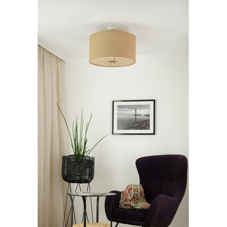 Brilagi - Loftlampe COUNTRY ROLLER 1xE27/15W/230V diameter 45 cm beige