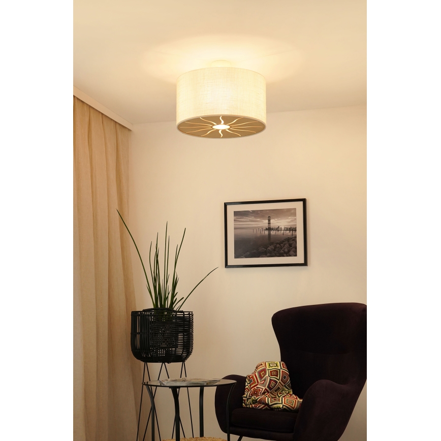 Brilagi - Loftlampe COUNTRY ROLLER 1xE27/15W/230V diameter 45 cm cremefarvet