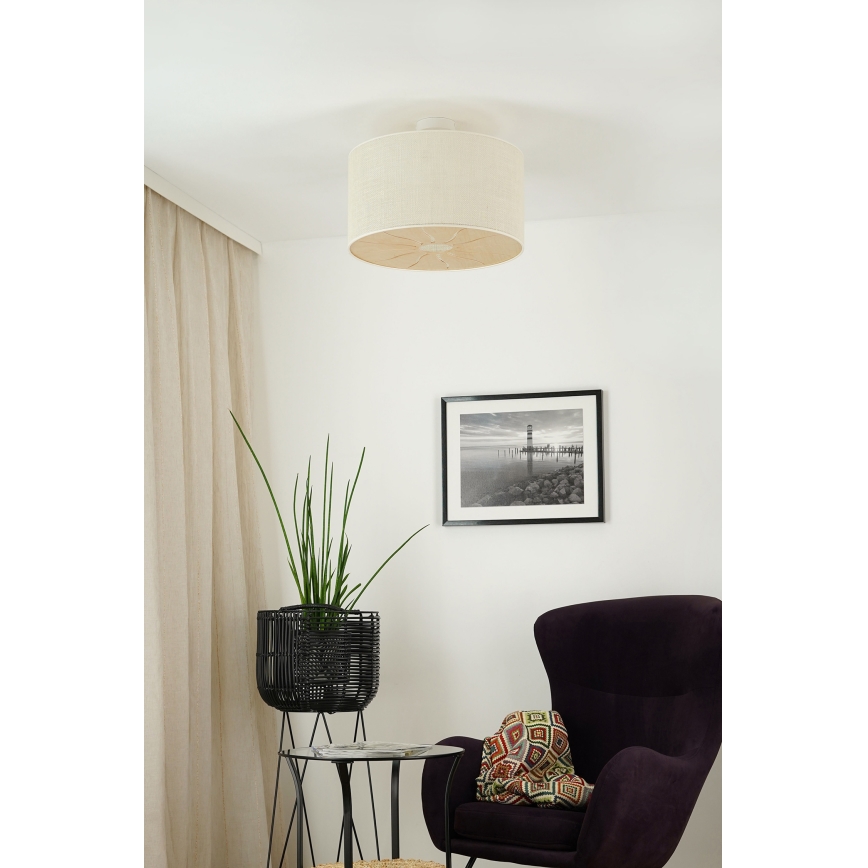 Brilagi - Loftlampe COUNTRY ROLLER 1xE27/15W/230V diameter 45 cm cremefarvet