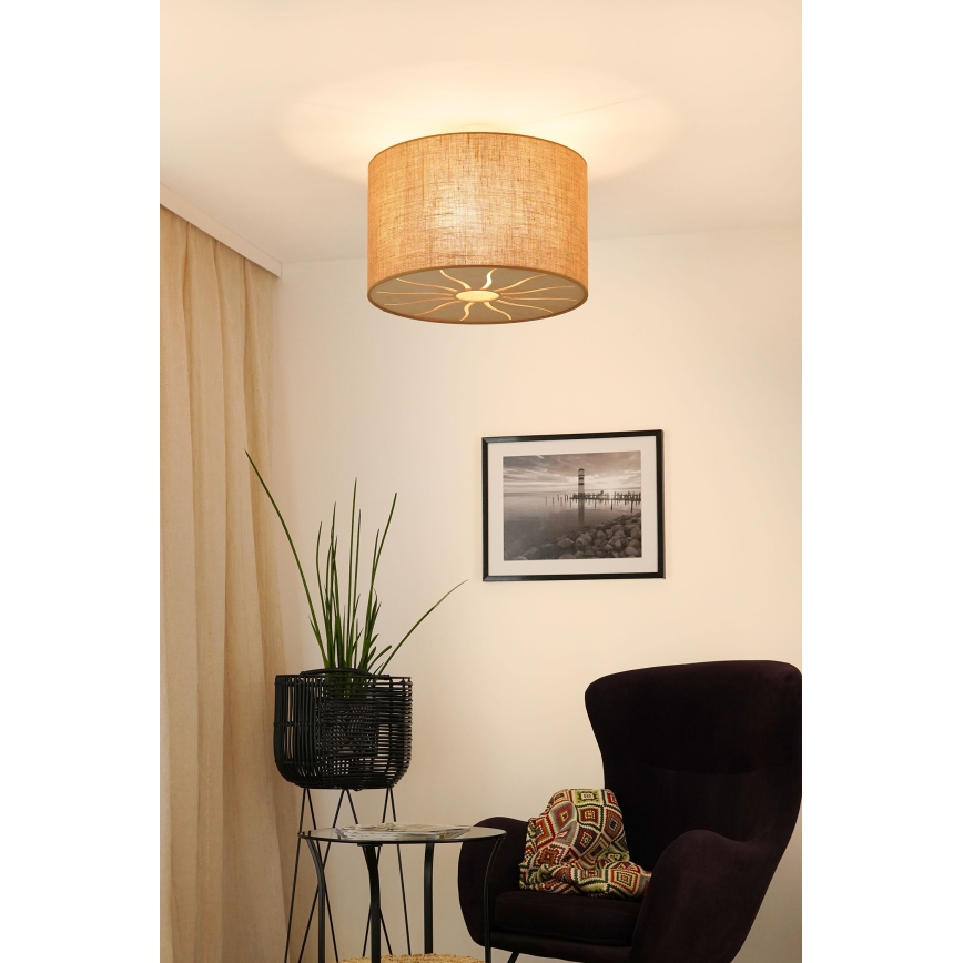 Brilagi - Loftlampe COUNTRY ROLLER 1xE27/15W/230V diameter 50 cm beige