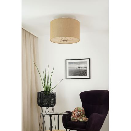 Brilagi - Loftlampe COUNTRY ROLLER 1xE27/15W/230V diameter 50 cm beige