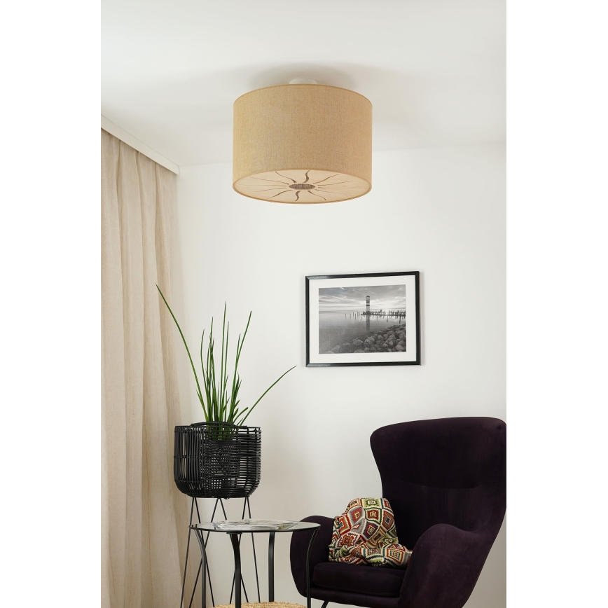 Brilagi - Loftlampe COUNTRY ROLLER 1xE27/15W/230V diameter 50 cm beige