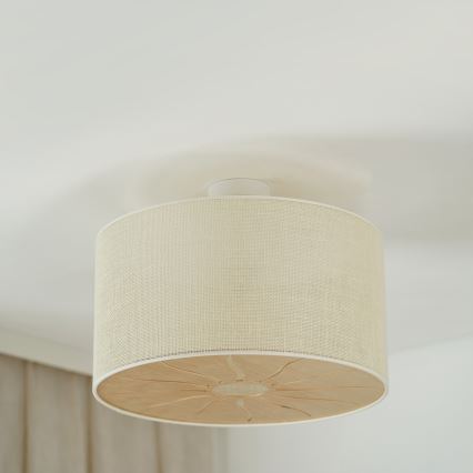 Brilagi - Loftlampe COUNTRY ROLLER 1xE27/15W/230V diameter 50 cm cremefarvet