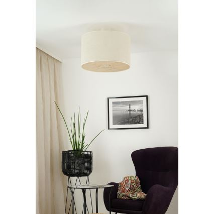 Brilagi - Loftlampe COUNTRY ROLLER 1xE27/15W/230V diameter 50 cm cremefarvet