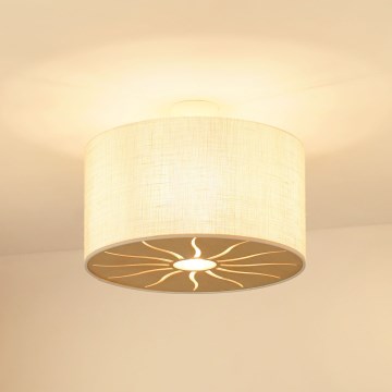 Brilagi - Loftlampe COUNTRY ROLLER 1xE27/15W/230V Ø 45 cm cremefarvet