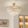 Brilagi - Loftlampe CRYSTAL 5xE14/40W/230V guldfarvet
