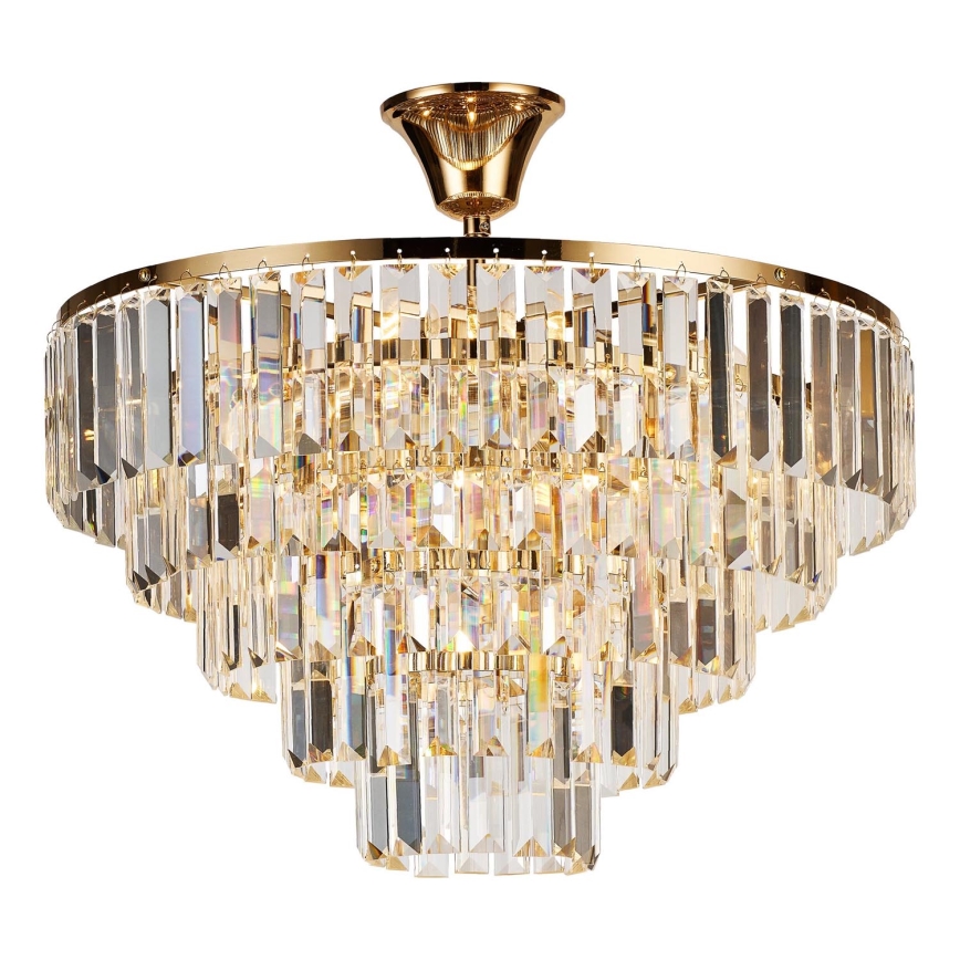 Brilagi - Loftlampe CRYSTAL 5xE14/40W/230V guldfarvet