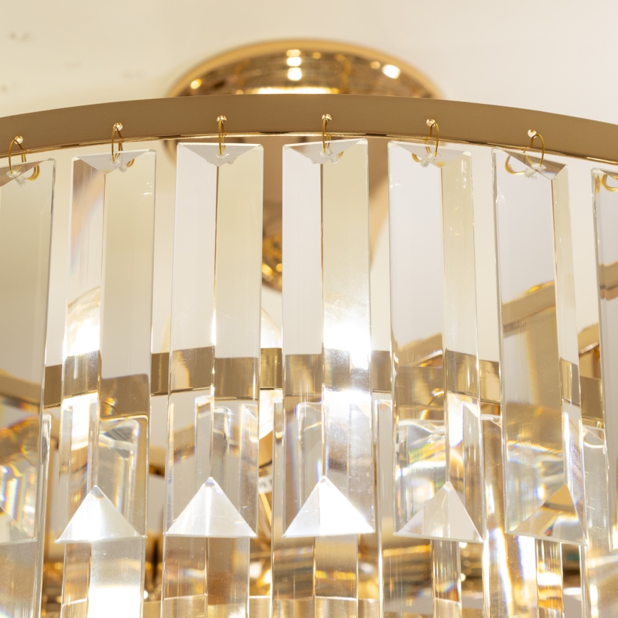 Brilagi - Loftlampe CRYSTAL 5xE14/40W/230V guldfarvet