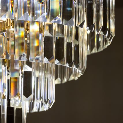 Brilagi - Loftlampe CRYSTAL 5xE14/40W/230V guldfarvet