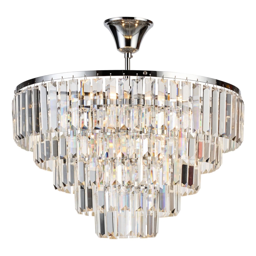 Brilagi - Loftlampe CRYSTAL 5xE14/40W/230V skinnende krom
