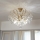 Brilagi - Loftlampe CRYSTAL 6xE14/60W/230V guldfarvet