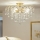 Brilagi - Loftlampe CRYSTAL 6xE14/60W/230V guldfarvet