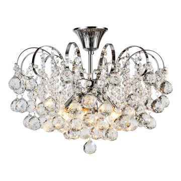 Brilagi - Loftlampe CRYSTAL 6xE14/60W/230V skinnende krom