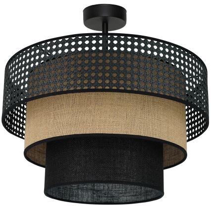 Brilagi - Loftlampe DAKOTA LUNETA 1xE27/15W/230V diameter 45 cm sort/beige