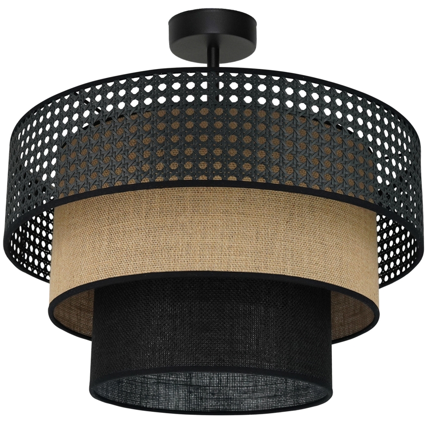 Brilagi - Loftlampe DAKOTA LUNETA 1xE27/15W/230V diameter 45 cm sort/beige