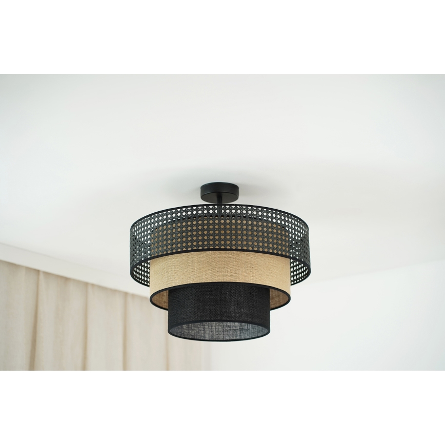 Brilagi - Loftlampe DAKOTA LUNETA 1xE27/15W/230V diameter 45 cm sort/beige