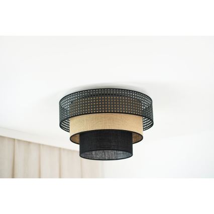 Brilagi - Loftlampe DAKOTA LUNETA 1xE27/15W/230V diameter 45 cm sort/beige