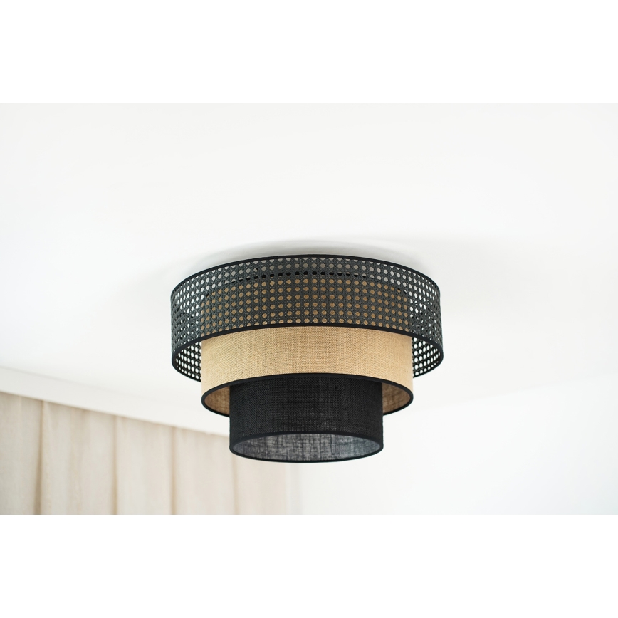 Brilagi - Loftlampe DAKOTA LUNETA 1xE27/15W/230V diameter 45 cm sort/beige