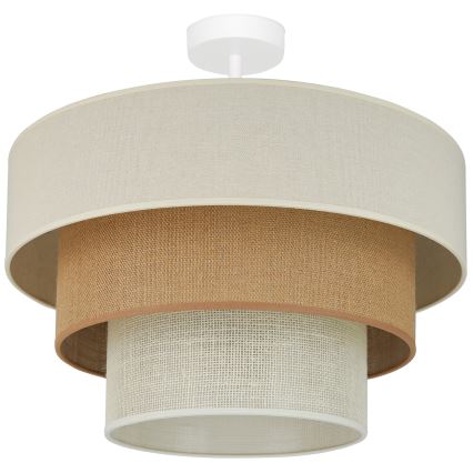 Brilagi - Loftlampe DENVER LUNETA 1xE27/15W/230V diameter 45 cm beige/brun/cremefarvet