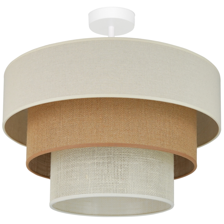Brilagi - Loftlampe DENVER LUNETA 1xE27/15W/230V diameter 45 cm beige/brun/cremefarvet