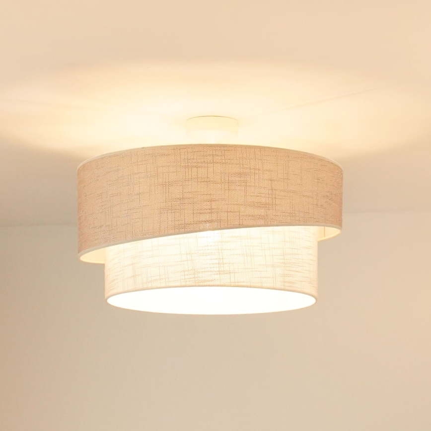 Brilagi - Loftlampe DOVER SHINE 1xE27/15W/230V diameter 50 cm grå/cremefarvet