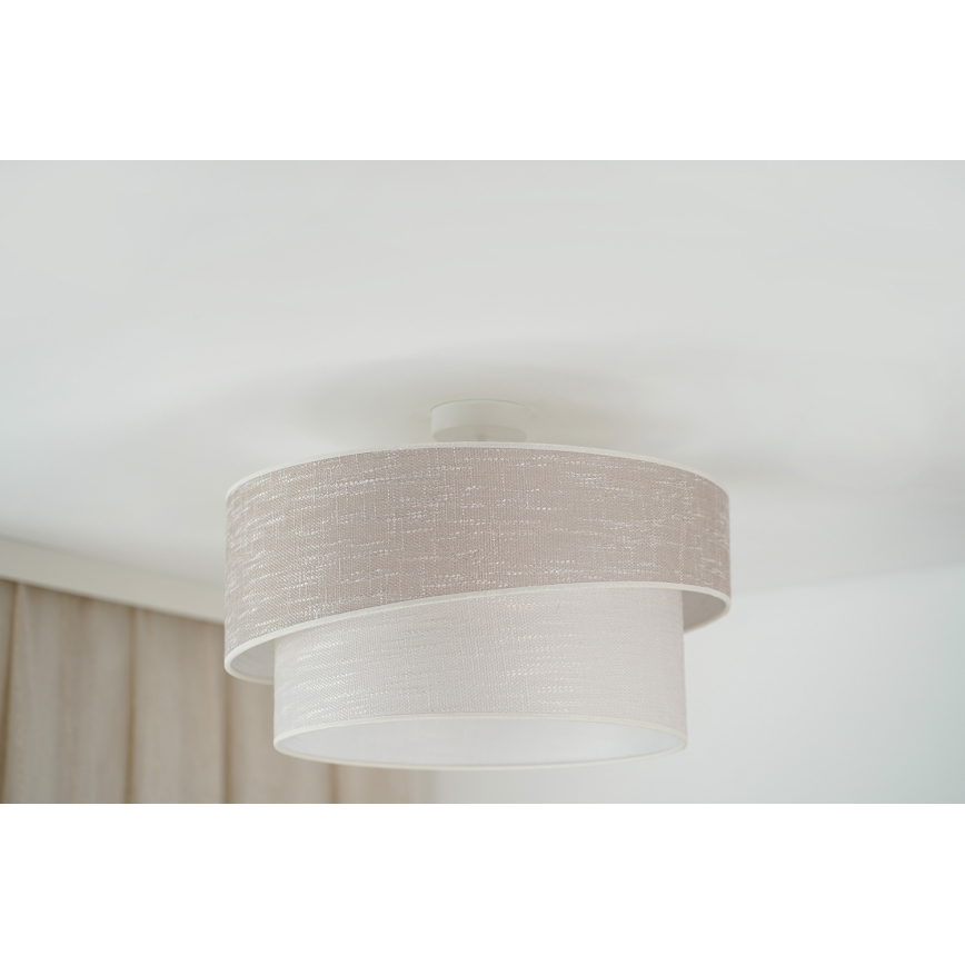Brilagi - Loftlampe DOVER SHINE 1xE27/15W/230V diameter 50 cm grå/cremefarvet