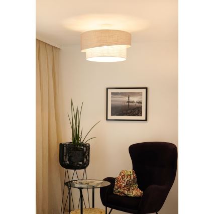 Brilagi - Loftlampe DOVER SHINE 1xE27/15W/230V diameter 50 cm grå/cremefarvet