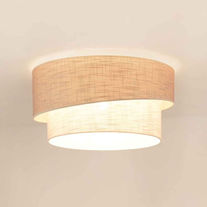 Brilagi - Loftlampe DOVER SHINE 1xE27/15W/230V diameter 50 cm grå/cremefarvet