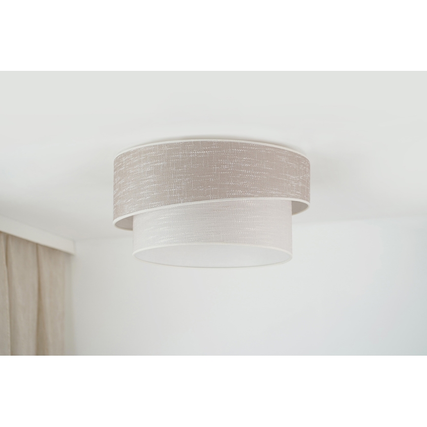 Brilagi - Loftlampe DOVER SHINE 1xE27/15W/230V diameter 50 cm grå/cremefarvet