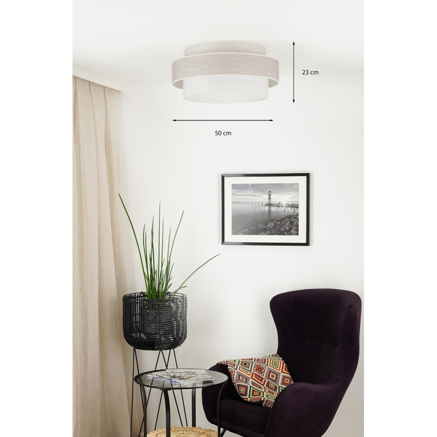 Brilagi - Loftlampe DOVER SPACE LED/12W/230V diameter 50 cm 3000K/4000K/6400K grå/cremefarvet