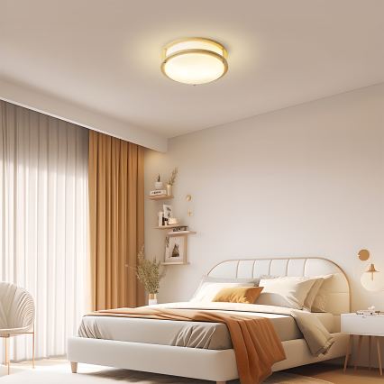 Brilagi - Loftlampe ELARO 2xE27/40W/230V Ø 26 cm med trælook
