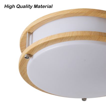 Brilagi - Loftlampe ELARO 2xE27/40W/230V Ø 26 cm med trælook