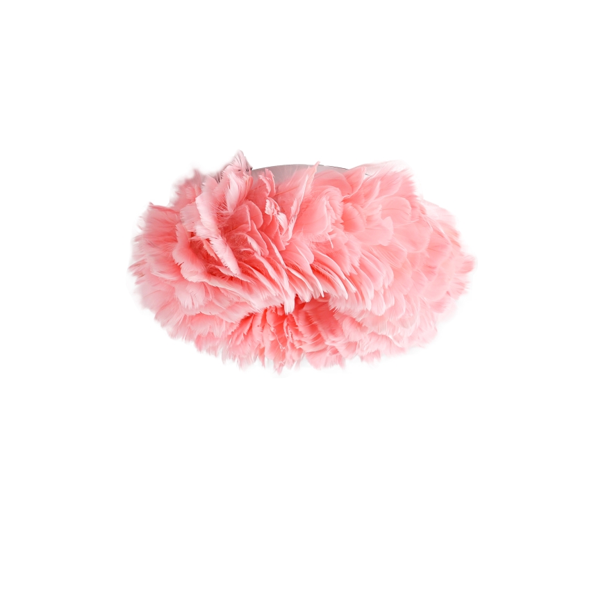 Brilagi - Loftlampe FEATHER 3xE27/40W/230V Ø 40 cm rosa