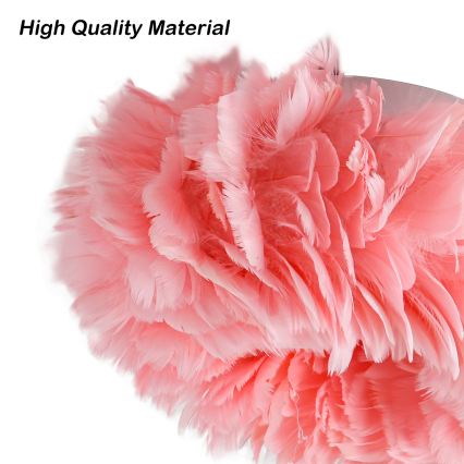 Brilagi - Loftlampe FEATHER 3xE27/40W/230V Ø 40 cm rosa