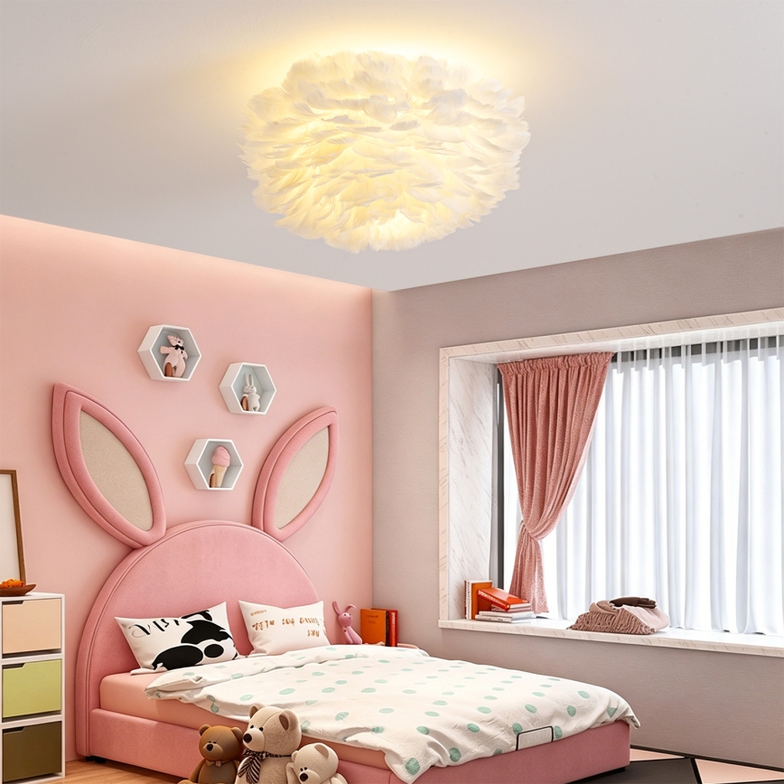 BRILAGI - Loftlampe FEATHER 3xE27/40W/230V Ø 50 cm hvid