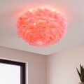 Brilagi - Loftlampe FEATHER 3xE27/40W/230V Ø 50 cm lyserød