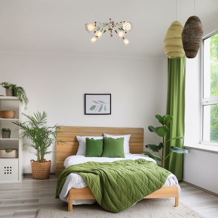 Brilagi - Loftlampe FLORA 6xE14/60W/230V